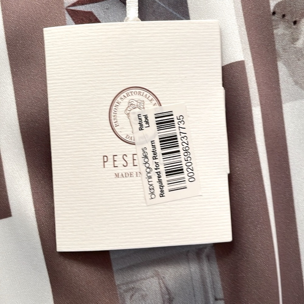 SALE! Peserico Tan, White & Grey Printed Dress - Picture 12 of 13